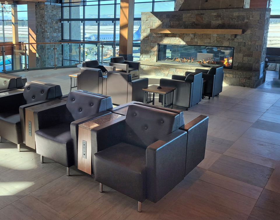 Bench seating for airports