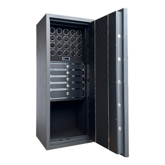 Carbon fiber drawer material large fireproof watch winder safe box